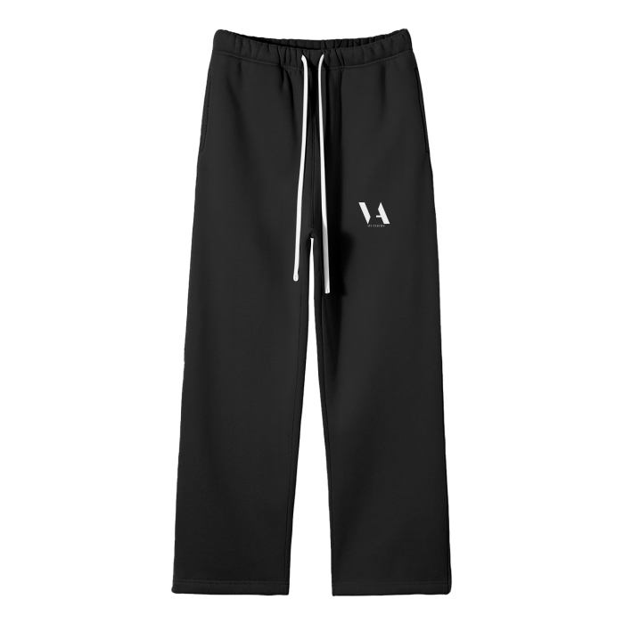 Streetwear Unisex Solid Color Fleece Straight Leg Pants