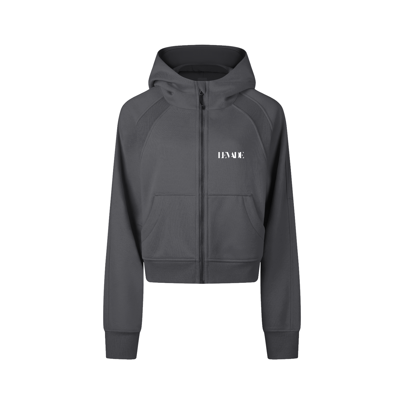 Cropped Zip-Through Hoodie