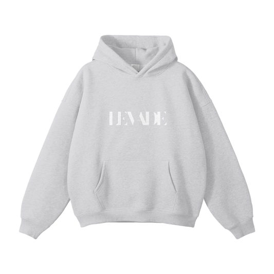 (Gray)Streetwear Unisex Oversized Solid Color Fleece Hoodie