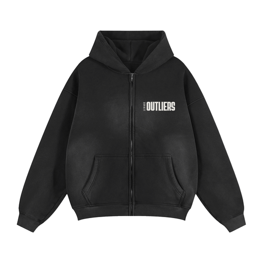 Outliers Zip-Through Boxy Hoodie