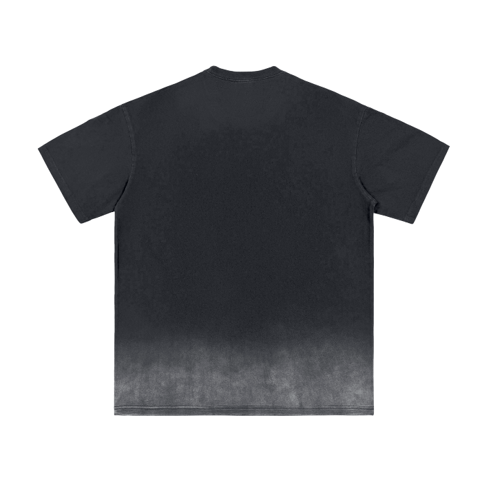 Black Vintage Washed Gradient T-Shirt - 250 GSM