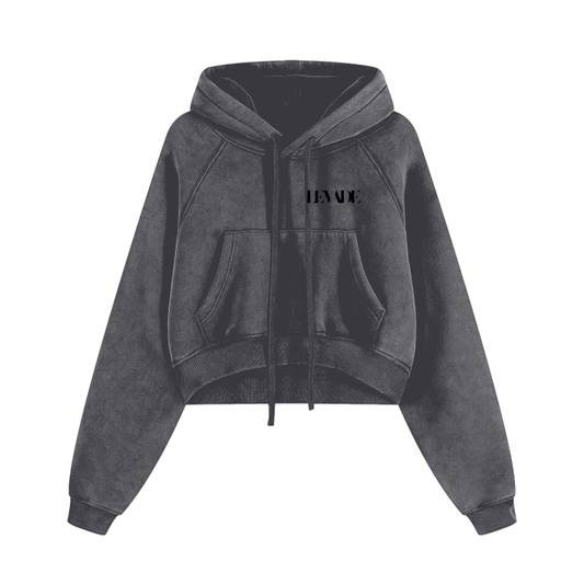 Cropped Zip Hoodie