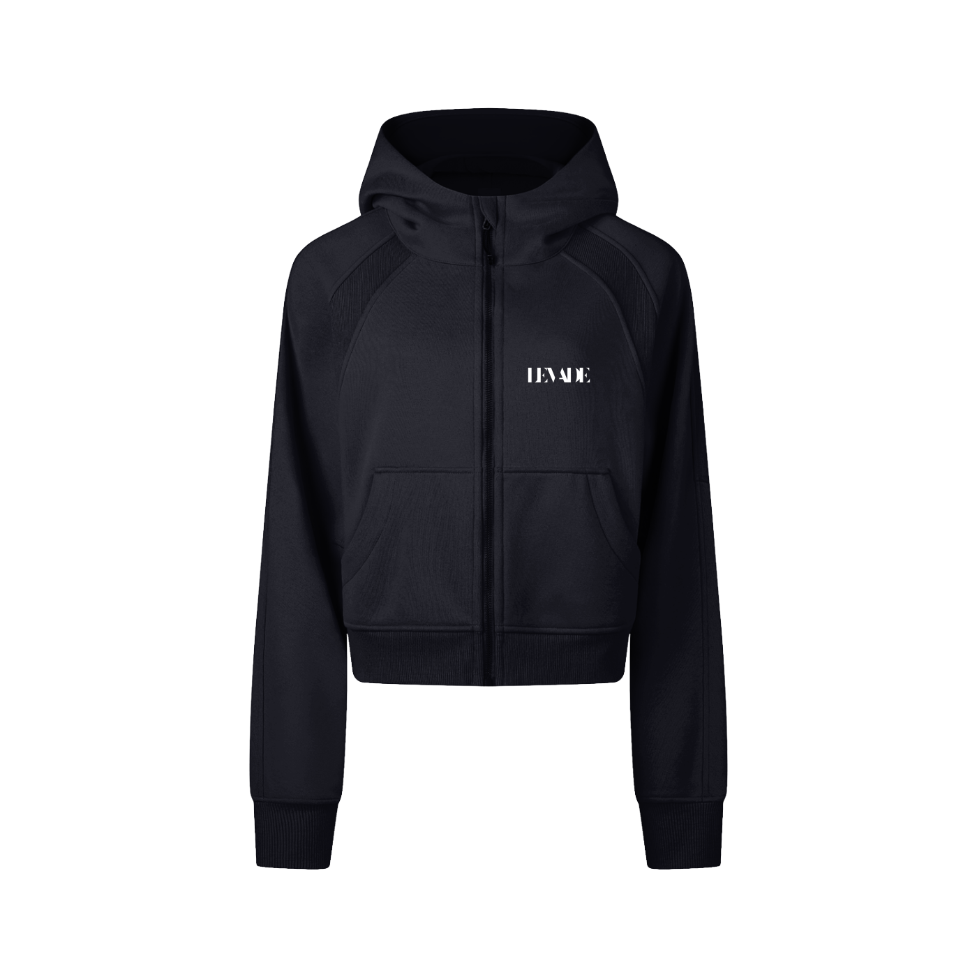 Cropped Zip-Through Hoodie