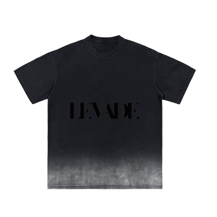 Black Vintage Washed Gradient T-Shirt - 250 GSM