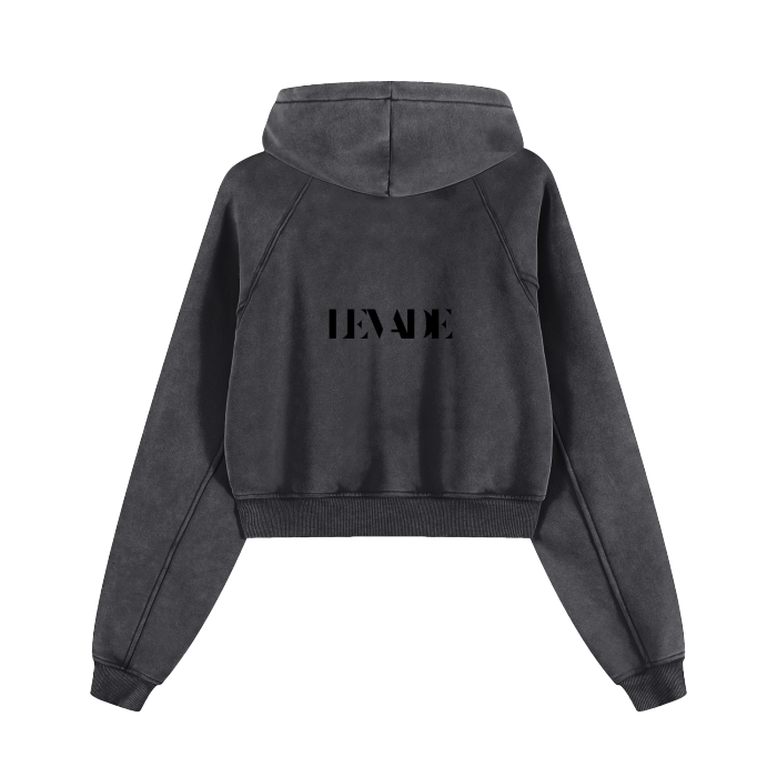 Snow Washed Cropped Hoodie